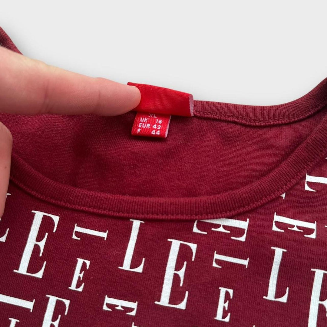 Y2K vintage Elle top - ženski XL