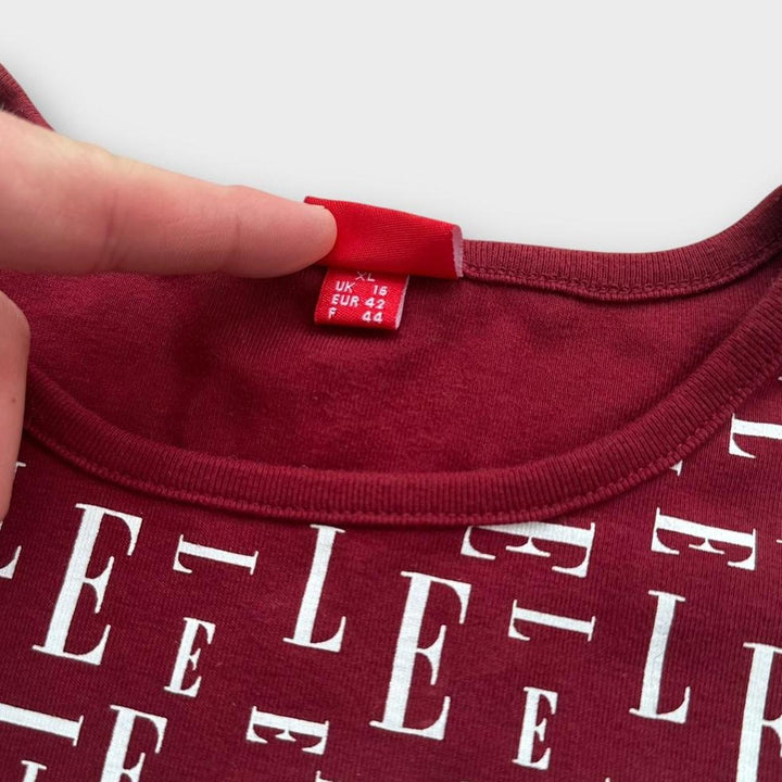 Y2K vintage Elle top - ženski XL