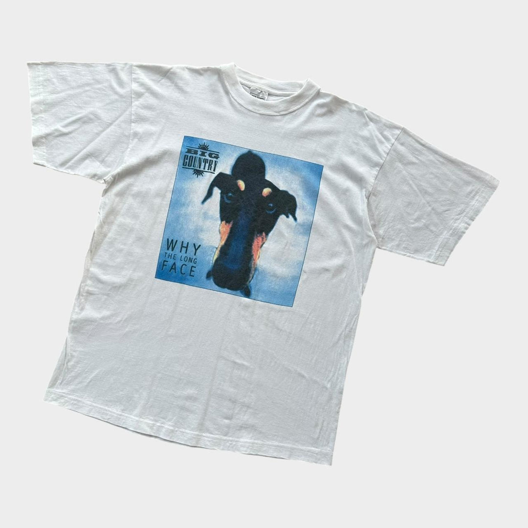 Velika zemlja zašto vintage majica s dugim licem - XL