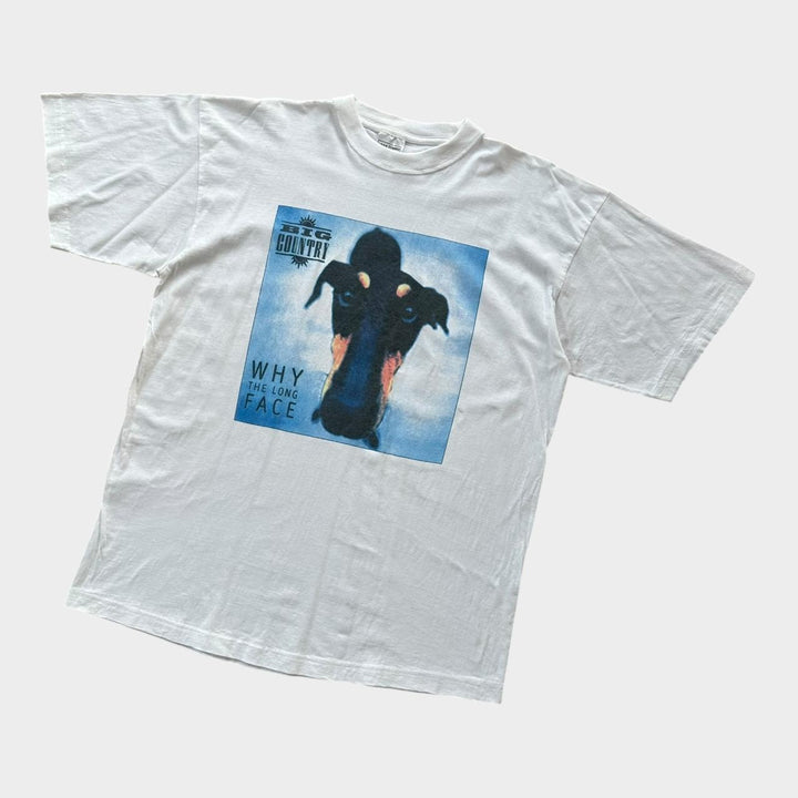 Velika zemlja zašto vintage majica s dugim licem - XL