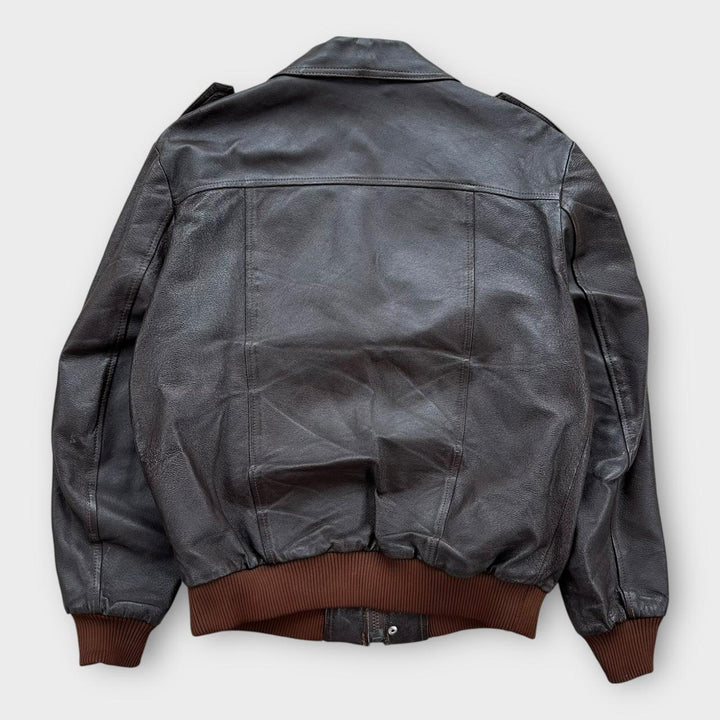 Vintage kožna letačka jakna - velika