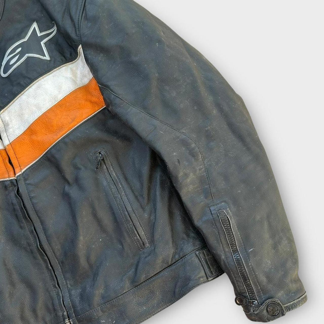 Alpinestars kožna biciklistička jakna - srednja (provjerite mjere)