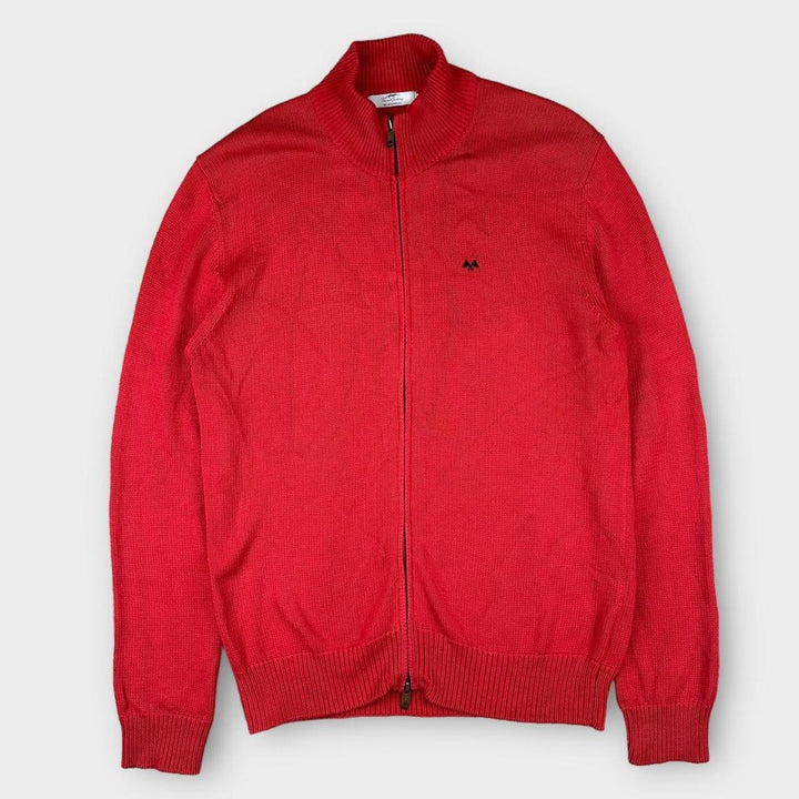 Vintage Thomas Burberry pleteni džemper s patentnim zatvaračem - XL