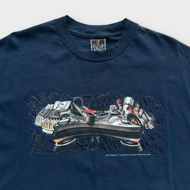 Y2K hip hop majica s grafičkim motivima - XL