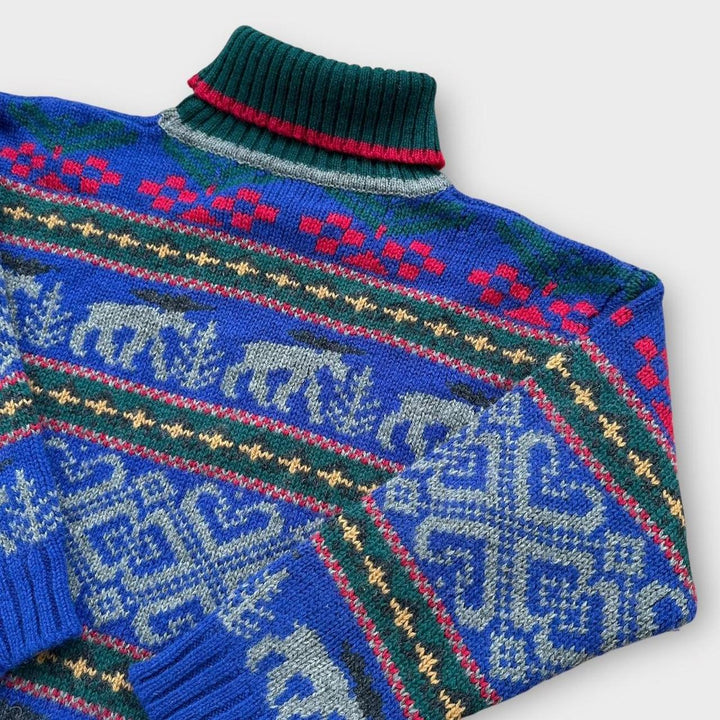 Vintage Eddie Bauer pleteni džemper - srednji