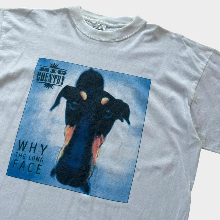 Velika zemlja zašto vintage majica s dugim licem - XL