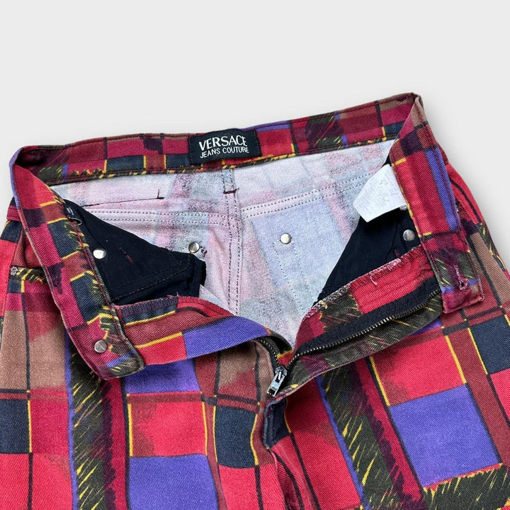 Vintage Versace jeans hlače s uzorkom - 27” struk
