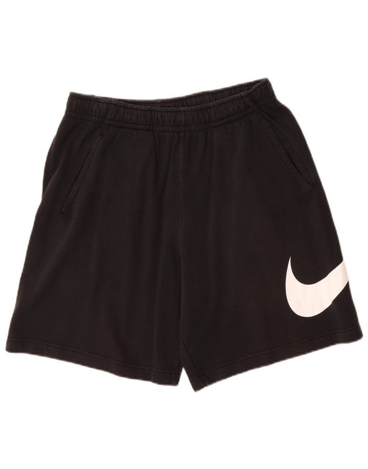 Male crne pamučne muške sportske hlače s grafičkim motivima Nike