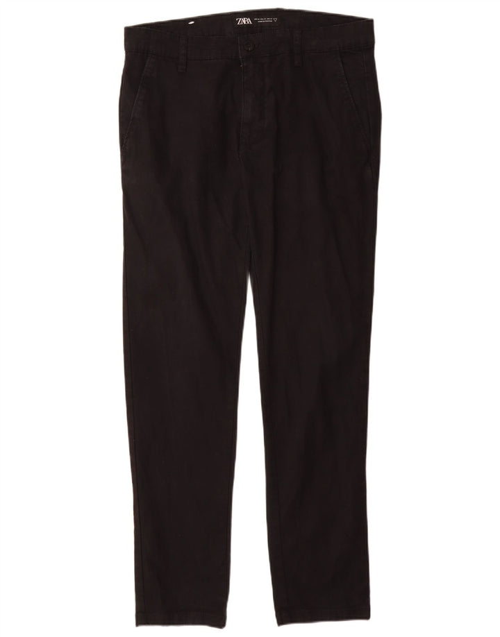 ZARA muške uske chino hlače EU 40 srednje W31 L30 crni pamuk