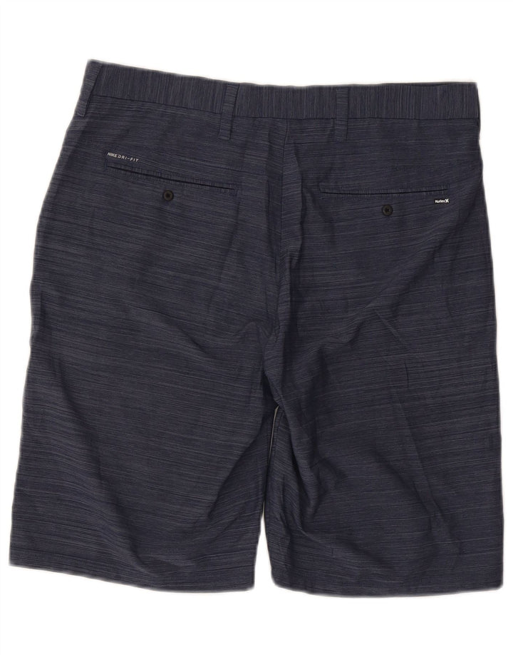 Hurley muške kratke hlače chino W32 srednje tamnoplave pruge od poliestera