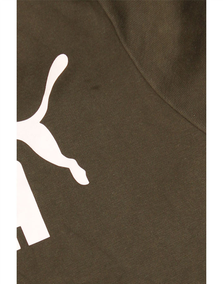 Puma muška majica s kapuljačom XL, kaki pamuk