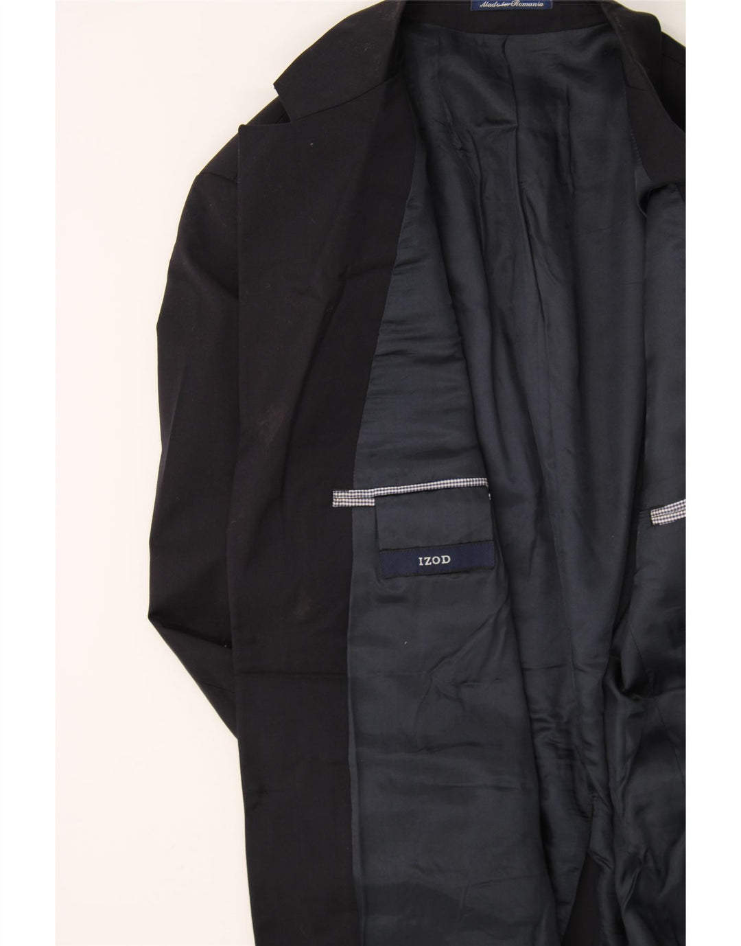 IZOD Mens 2 Button Blazer Jacket UK 40 Large Black Wool Vintage Izod and Second-Hand Izod from Messina Hembry 