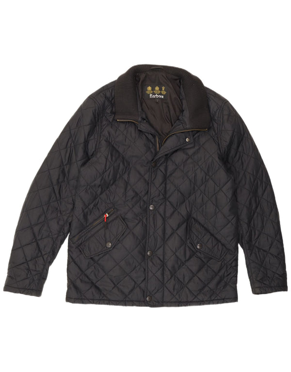 Barbour muška prošivena jakna UK 40 veliki crni poliamid
