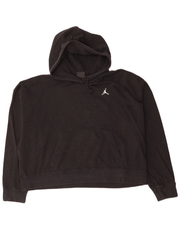 JORDAN Ženska kratka majica s kapuljačom UK 18 XL, crni pamuk