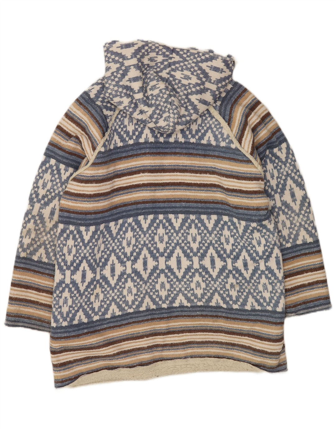 O'Neal ženska prevelika otvorena Sherpa jakna UK 16 Large Blue Geometric