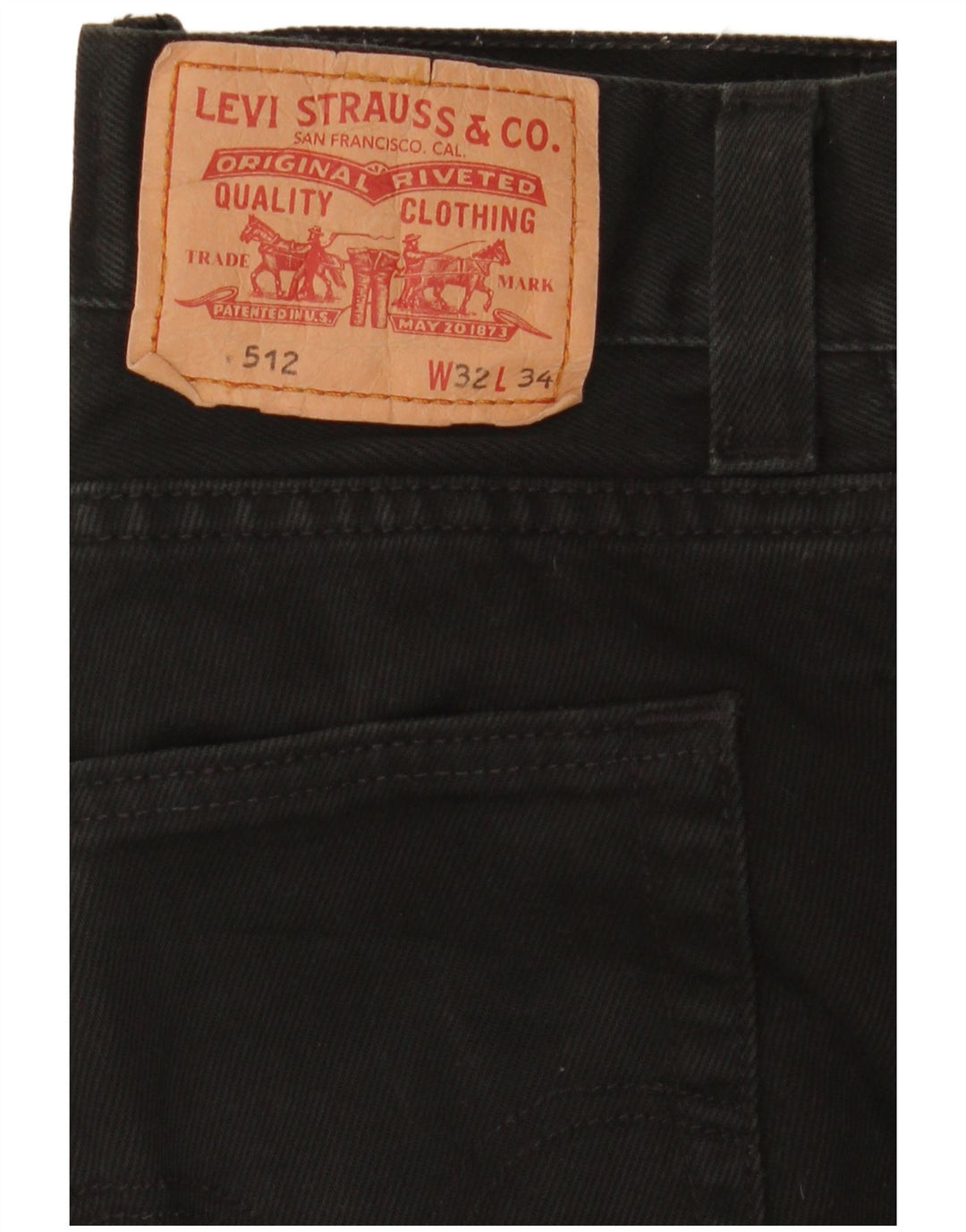 Levi's muške 512 uske sužene traperice W32 L34 crne