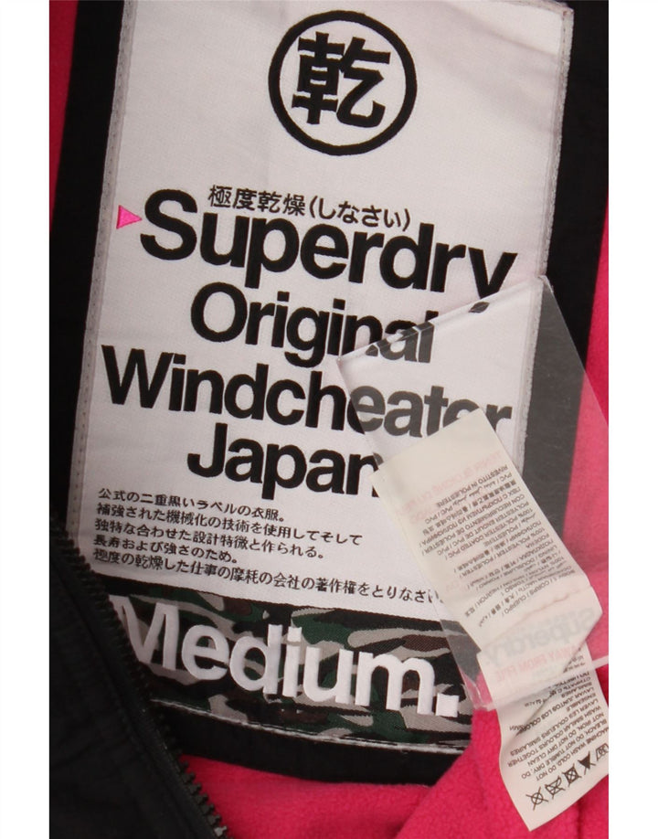 SUPERDRY ženska jakna vjetrovka s kapuljačom UK 14 srednje crna