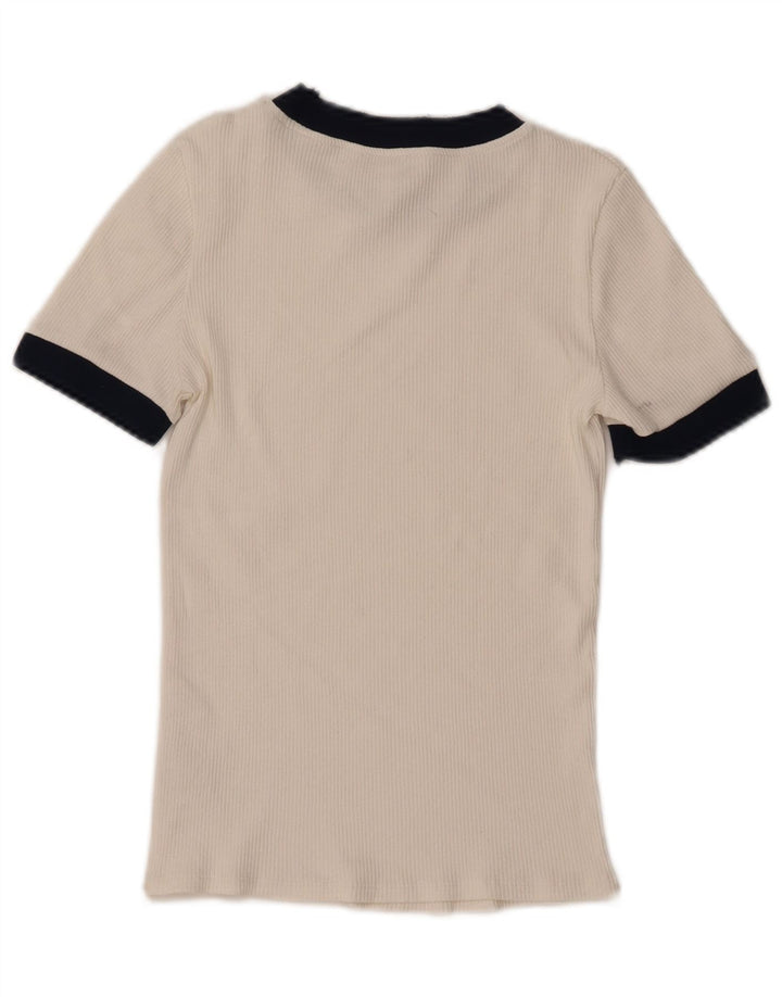 Zara ženska majica kratkih rukava UK 12 Medium White Colourblock Poliester