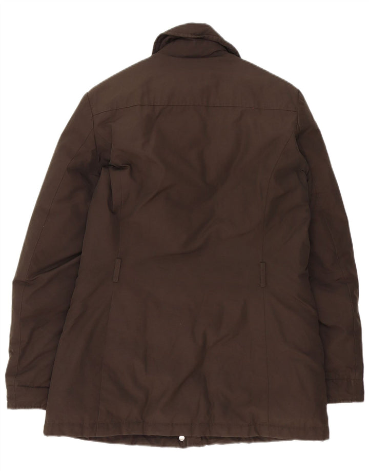 Woolrich ženska podstavljena jakna UK 14 veliki smeđi poliester