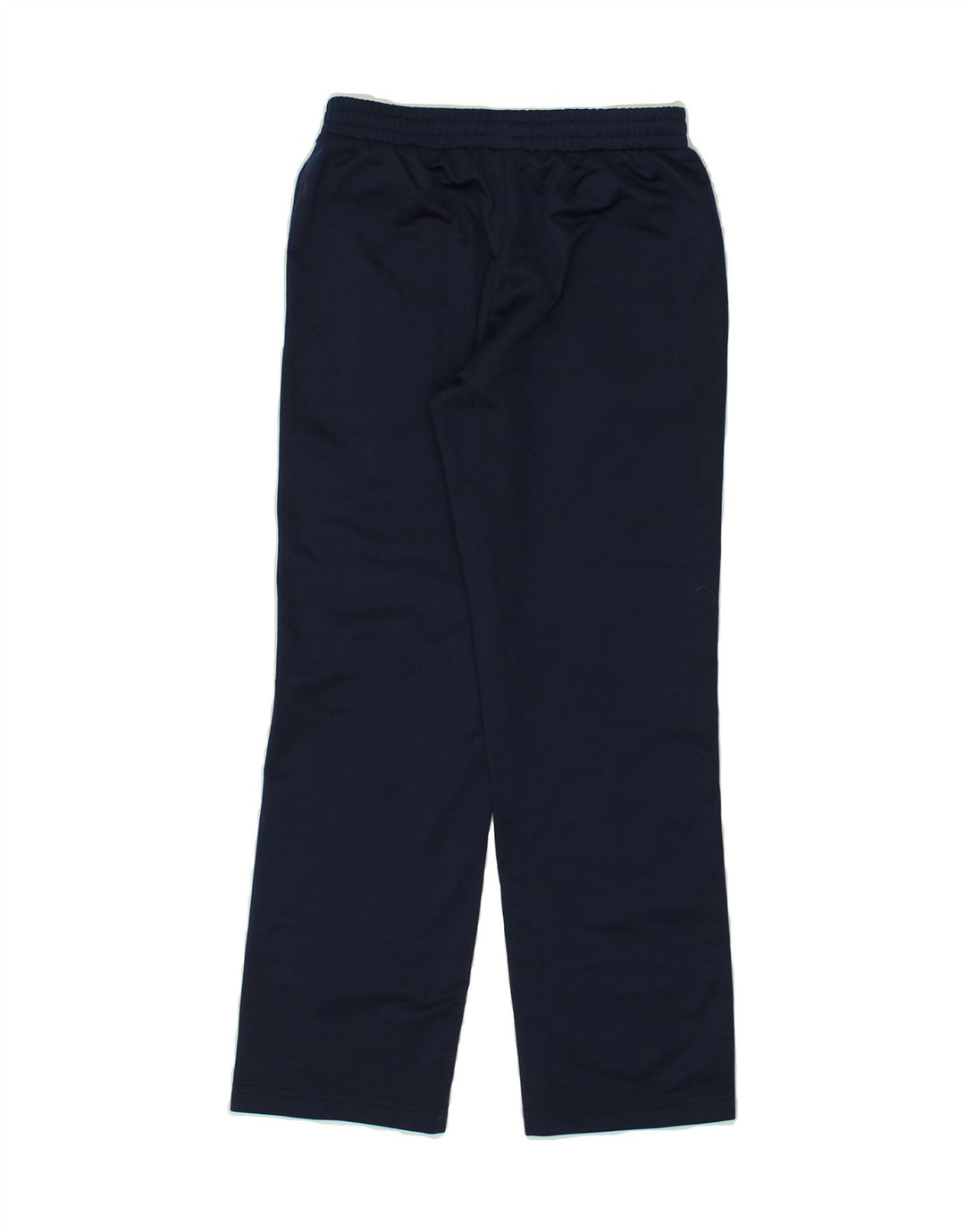 ASICS Boys Graphic Tracksuit Trousers 9-10 Years Navy Blue Polyester | Vintage Asics | Thrift | Second-Hand Asics | Used Clothing | Messina Hembry 