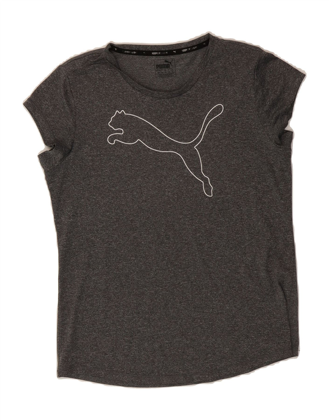 PUMA Womens Graphic T-Shirt Top UK 14 Large Grey Vintage Puma and Second-Hand Puma from Messina Hembry 