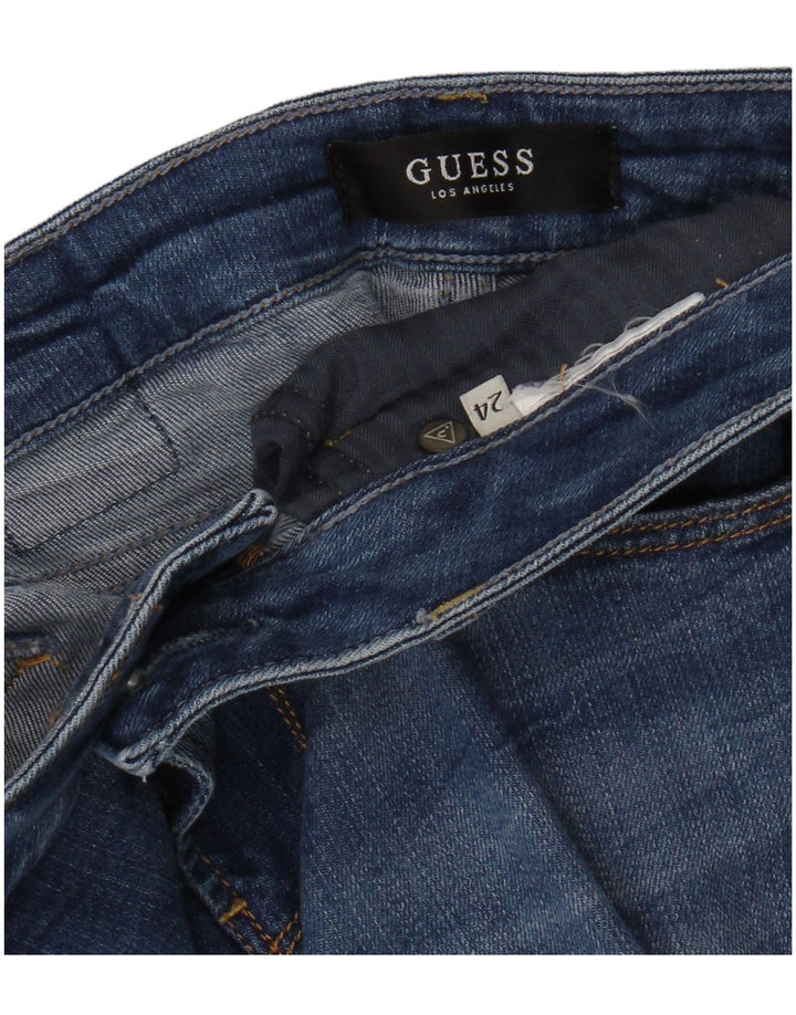 GUESS Womens Beverly Skinny Jeans W24 L28 Blue