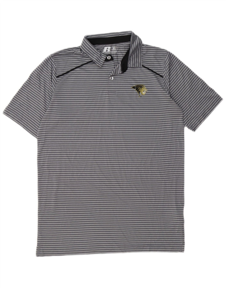 RUSSELL ATHLETIC muška polo majica UK 38/40 srednje sivi prugasti poliester