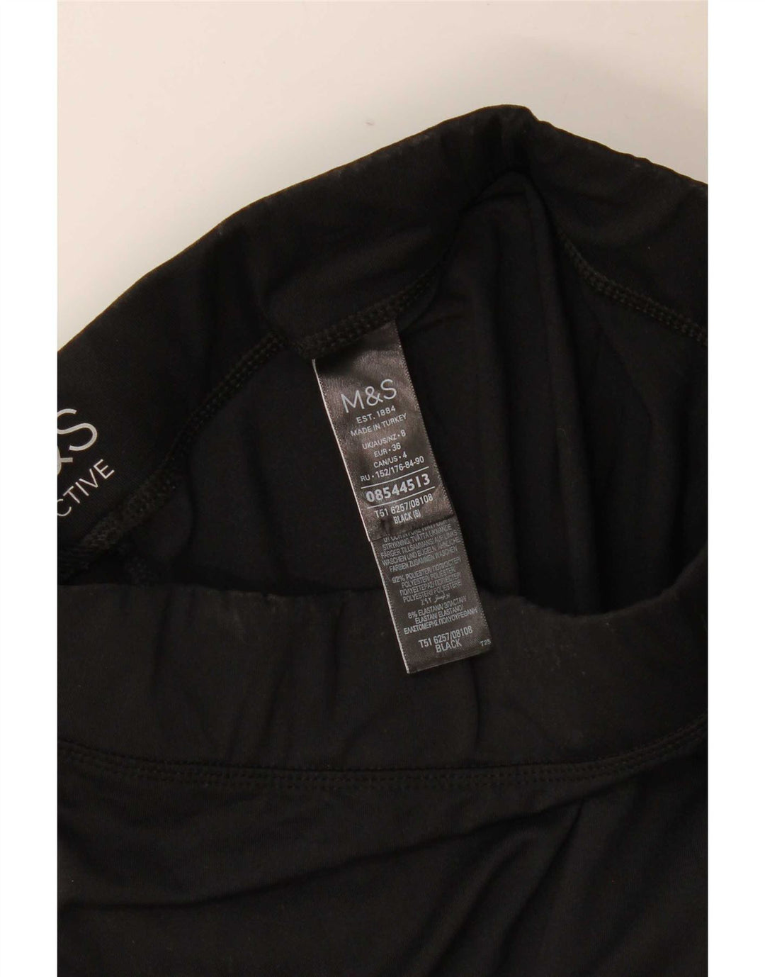 Marks & Spencer ženske Capri tajice visokog struka UK 8 male crne poliesterske