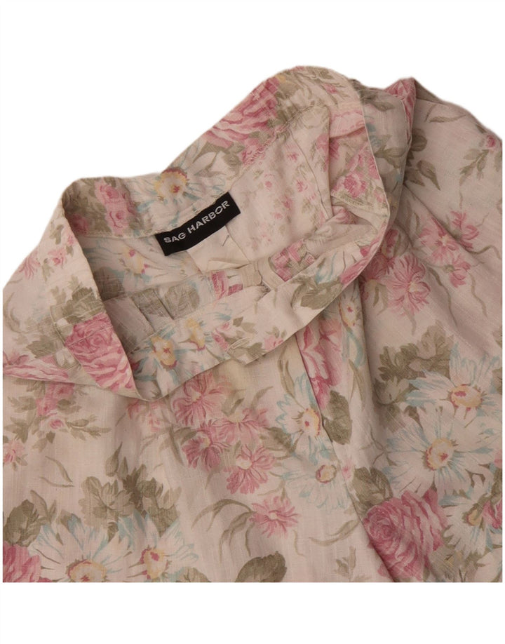 SAG HARBOR Ženske ležerne kratke hlače visokog struka W32 velike bijele cvjetne