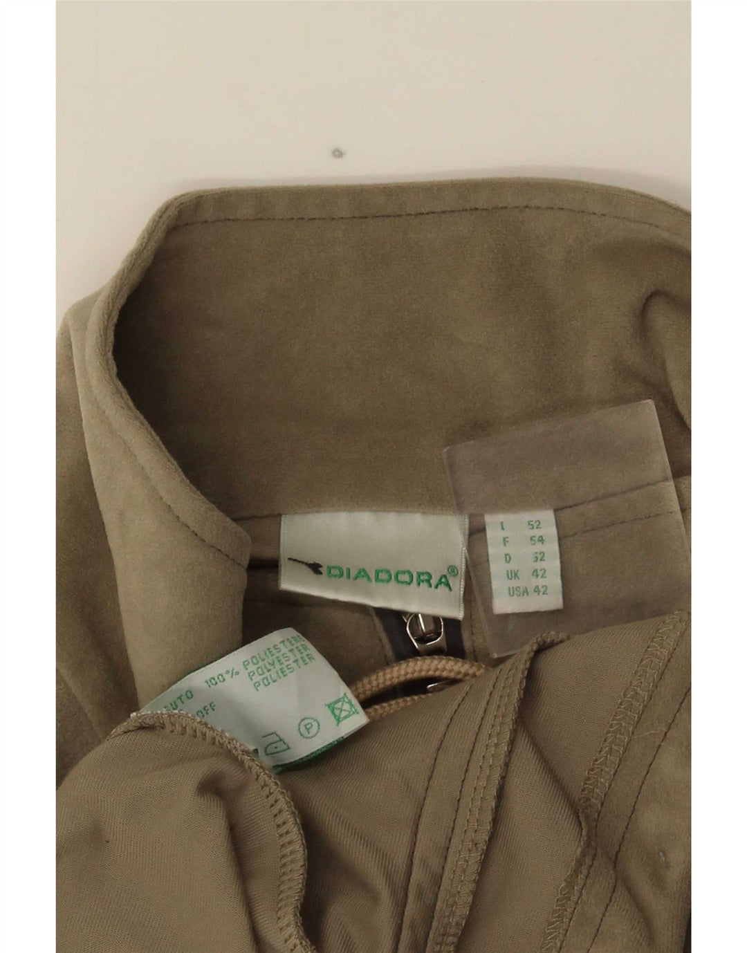 Diadora muška gornja jakna od trenirke od velura UK 42, veliki kaki poliester