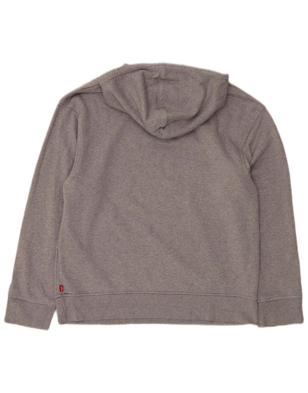 LEVI'S muška opuštena majica s kapuljačom srednje sive boje