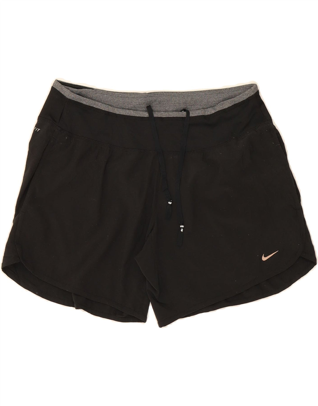 NIKE Ženske Dri Fit Sportske kratke hlače UK 14 Srednji crni poliester