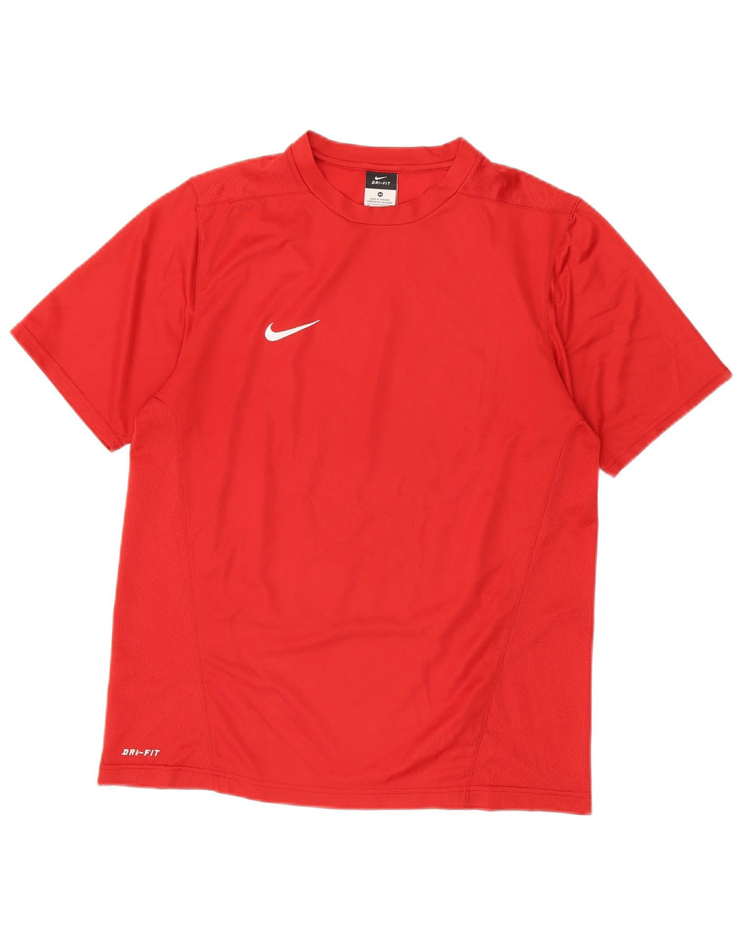 Nike Dri Fit majica kratkih rukava UK 39/41 srednje crvena poliester