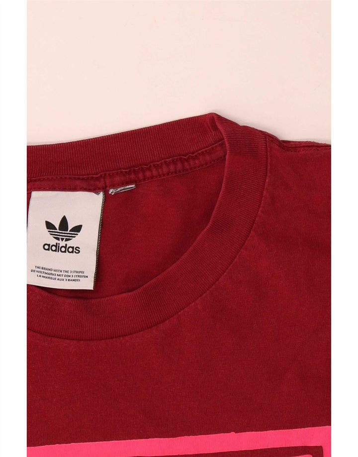 Adidas muška majica kratkih rukava s tri pruge velika crvena