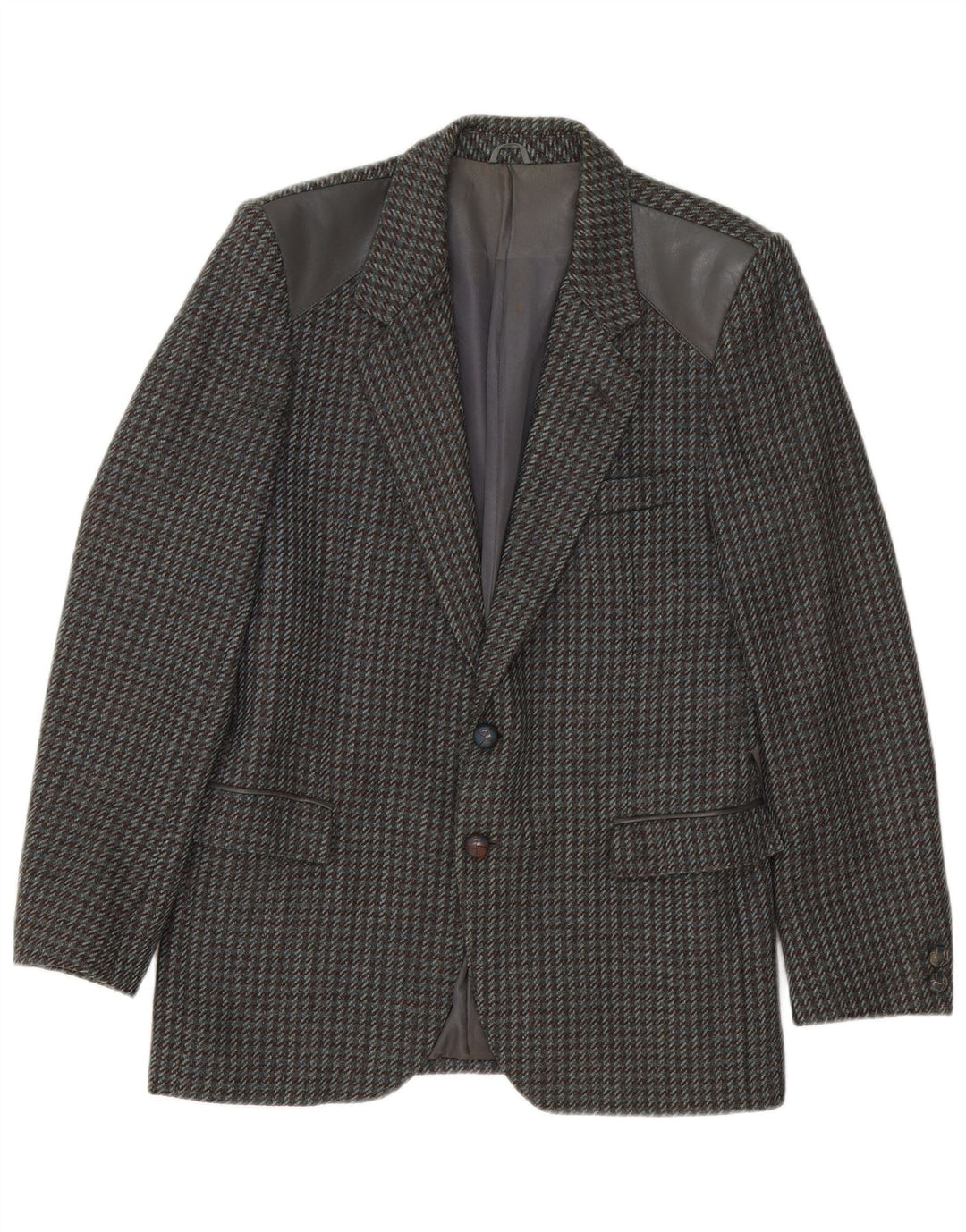 Vintage muška jakna sa 2 gumba IT 46 Mala siva houndstooth
