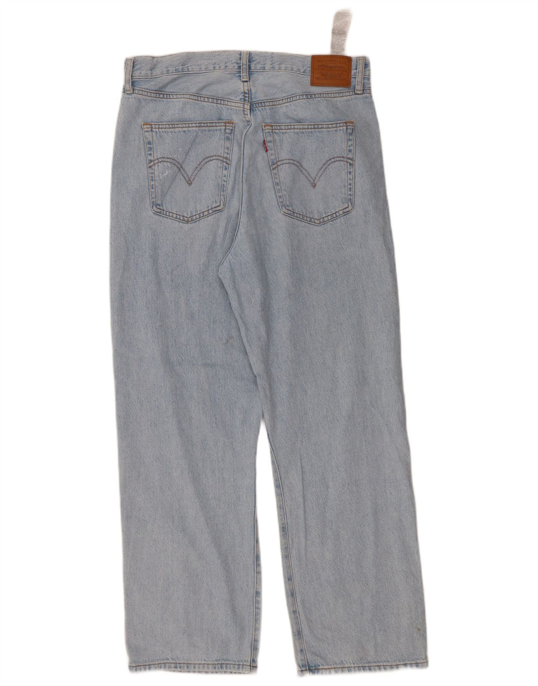 LEVI'S ženske ravne traperice s prsnim košem W31 L29 plavi pamuk