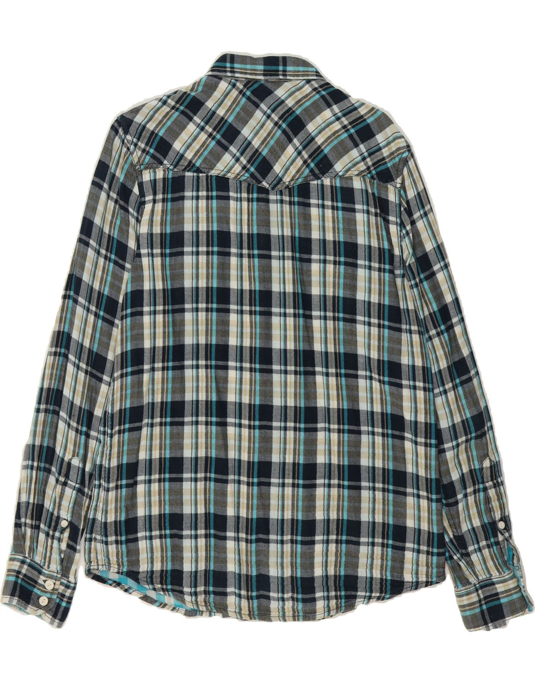 BEN SHERMAN Mens Flannel Shirt Medium Black Check Cotton Vintage Ben Sherman and Second-Hand Ben Sherman from Messina Hembry 