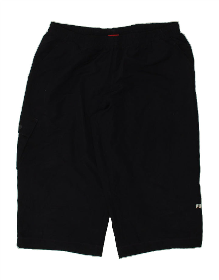 PUMA Mens Sport Shorts XL Navy Blue Polyester Vintage Puma and Second-Hand Puma from Messina Hembry 