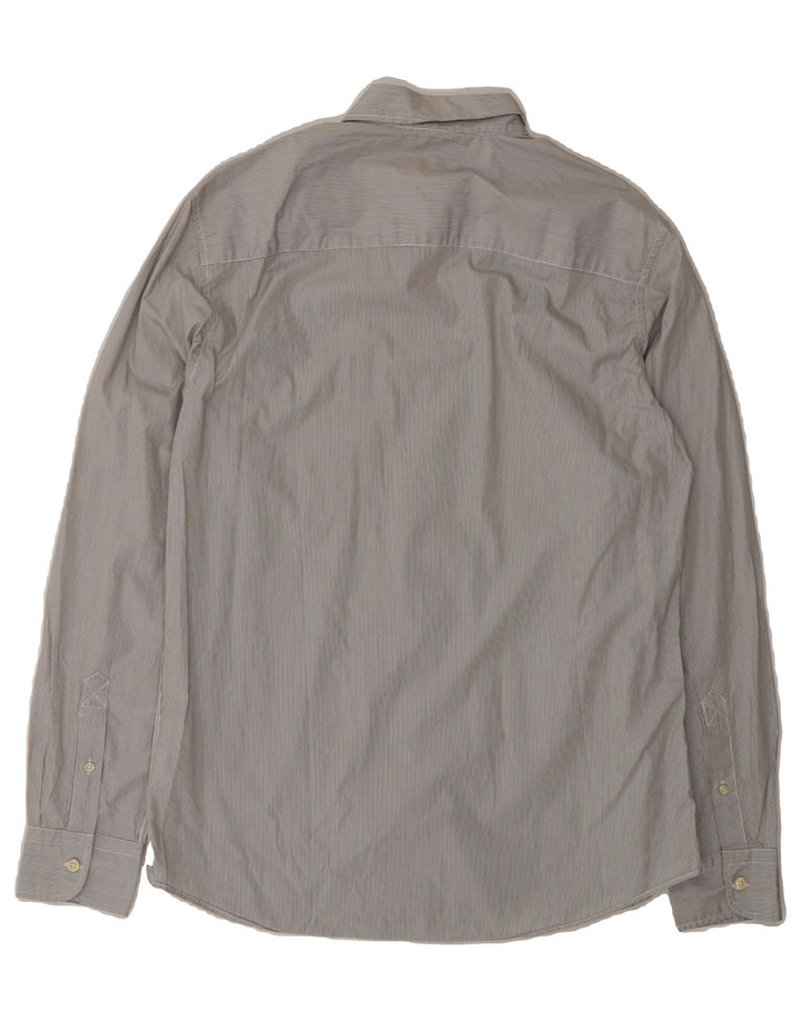 NORTH SAILS Mens Shirt Large Grey Pinstripe Cotton Vintage North Sails and Second-Hand North Sails from Messina Hembry 