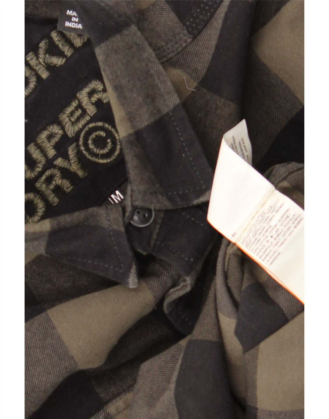 Superdry muška košulja od flanela Lumberjack, srednji kaki pamuk od ginghama