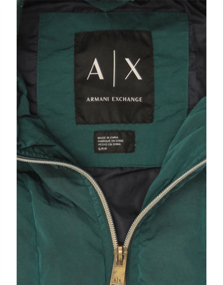 Armani Exchange ženska prevelika podstavljena jakna s kapuljačom UK 10 Mala zelena