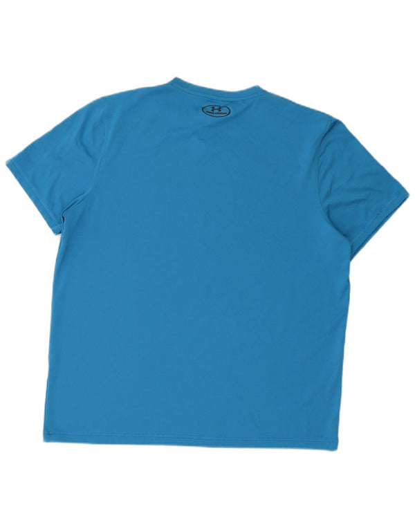 Under Armour Mens Heat Gear T-Shirt Top Large Blue