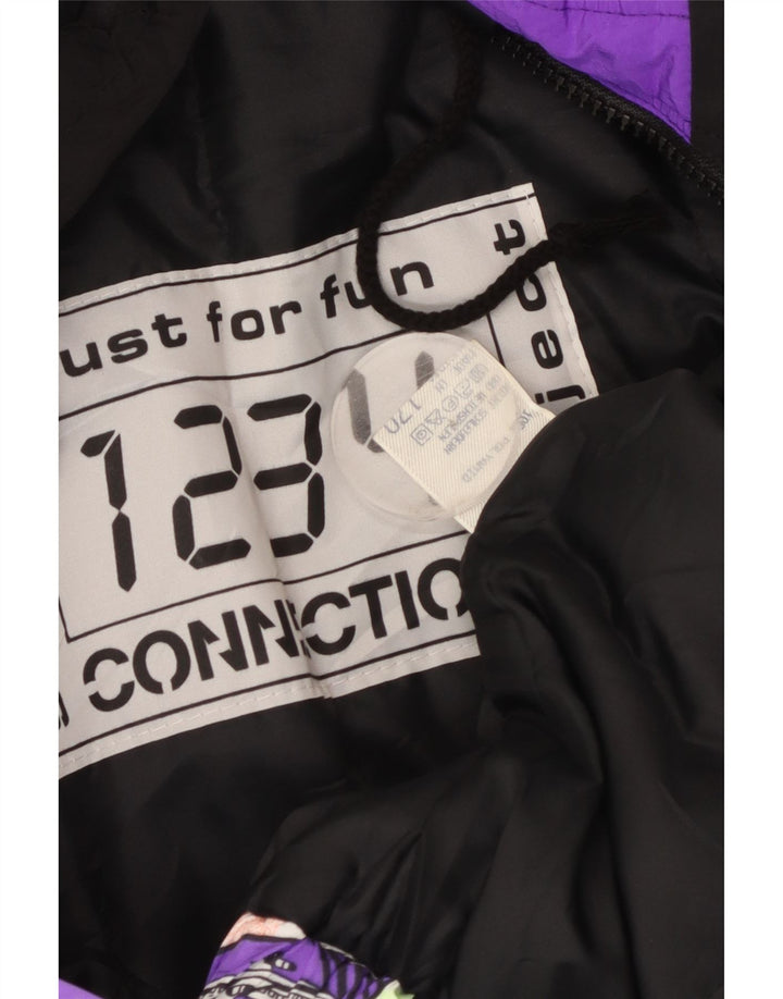 Vintage muška skijaška jakna s kapuljačom, UK 40, veliki višebojni poliamid