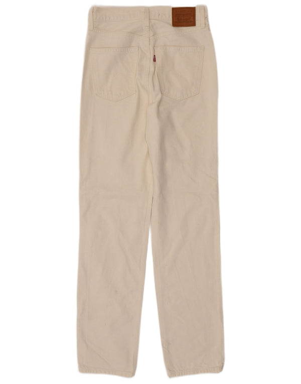 Levi's ženske uske ravne traperice visokog rasta W26 L31 od bijelog pamuka