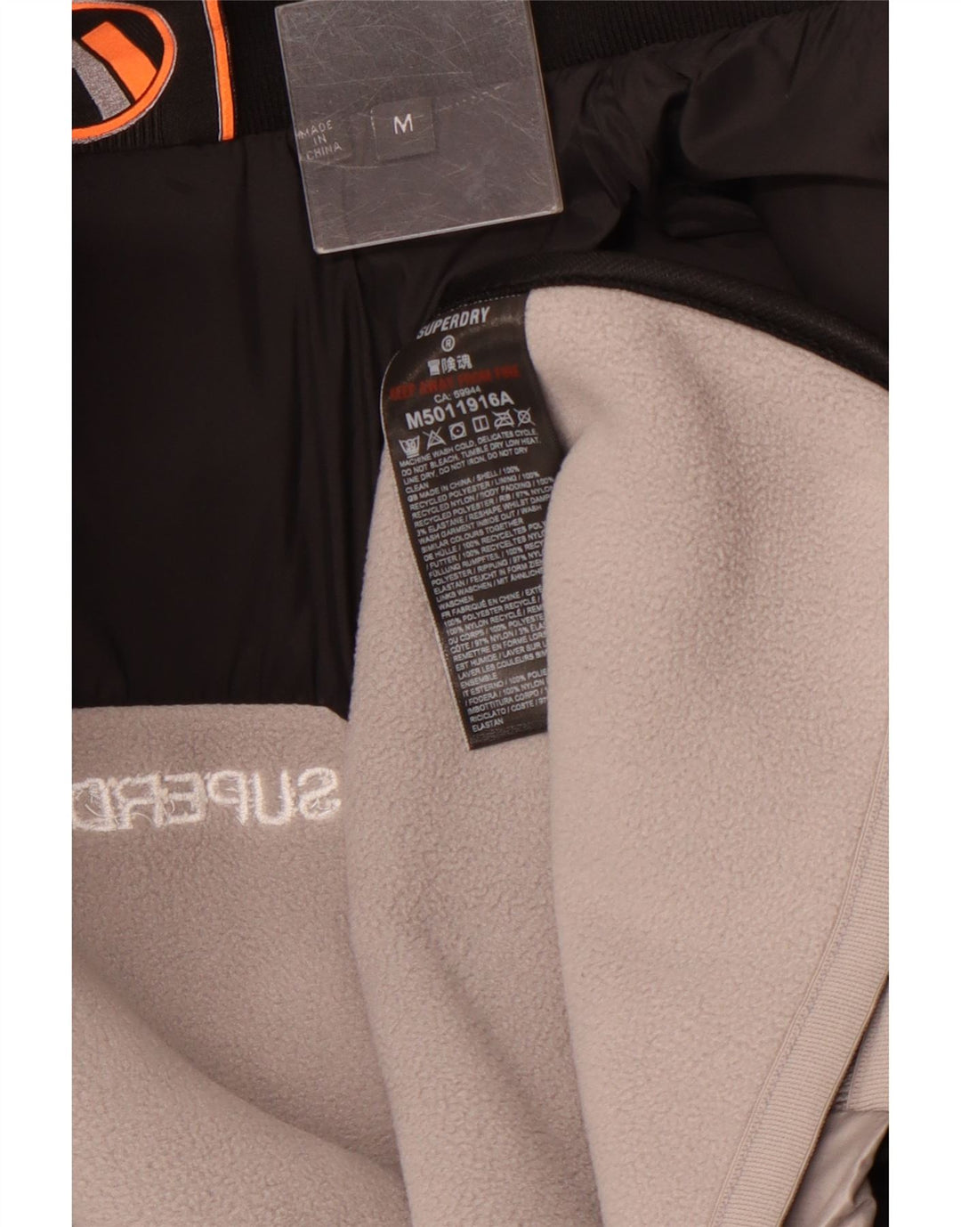 SUPERDRY muška podstavljena jakna UK 38 srednje sivi poliester