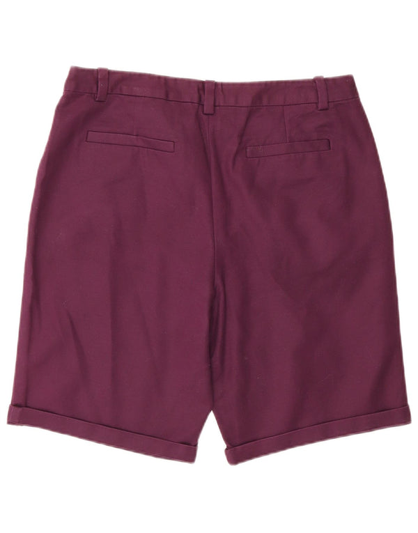 Crew Clothing Ženske Chino kratke hlače UK 12 srednje W30 Bordo pamuk