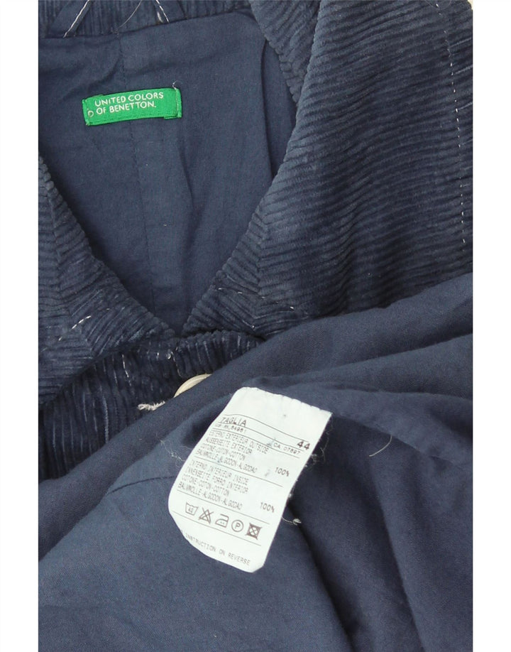 Benetton ženski kaput od samta IT 44 srednje tamnoplavi pamuk