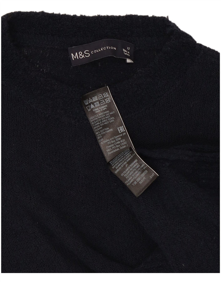 Marks & Spencer ženski džemper s okruglim izrezom UK 12 srednje tamnoplava