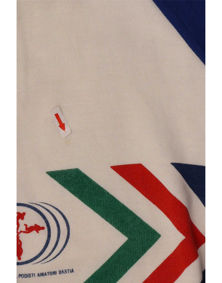 Vintage muški džemper s grafičkim motivima XL bijele boje