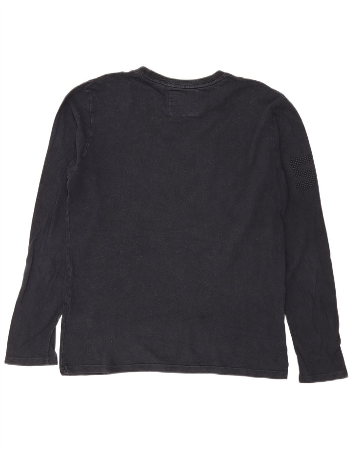 Superdry muška grafička majica dugih rukava, veliki crni pamuk